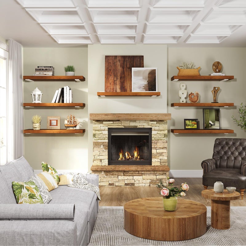 Goovilla Shelf Bracket  Heavy Duty Floating Shelf Brackets 4 inch Long  6 Pack Brackets for Shelves  White Coated Metal Wall Shelf Support Brackets with 1/5 Inch Thick and 160 lb. Load Capacity - Image 5